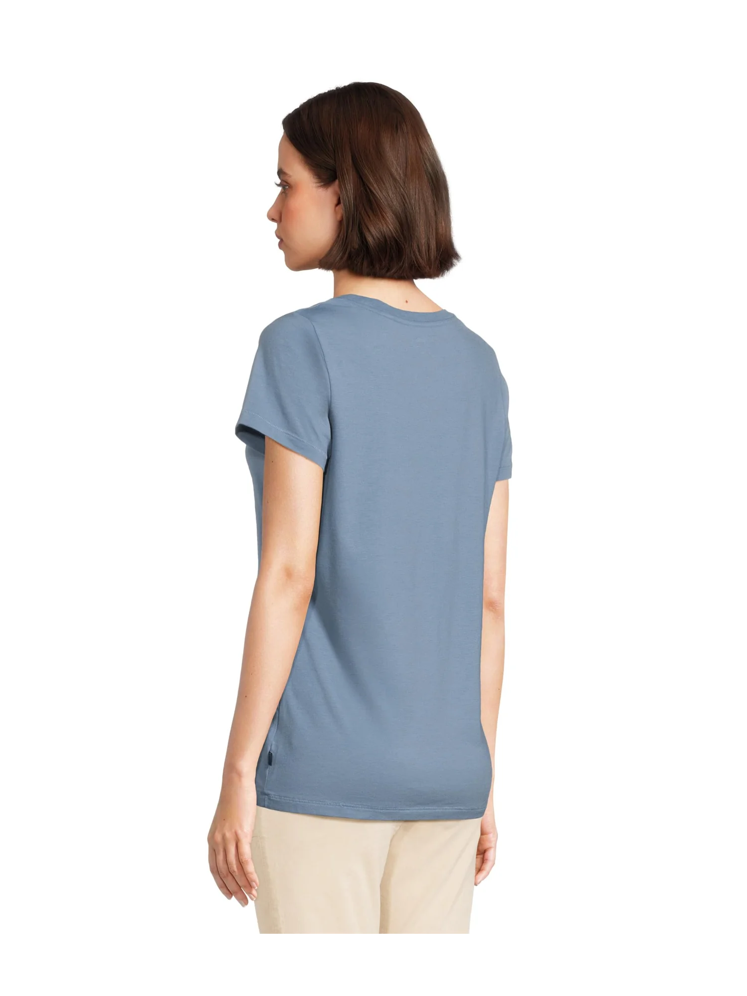 Футболка L.L.Bean Soft Stretch Supima Scoop Neck Short-Sleeve Tee — изображение 3 из 5, синий