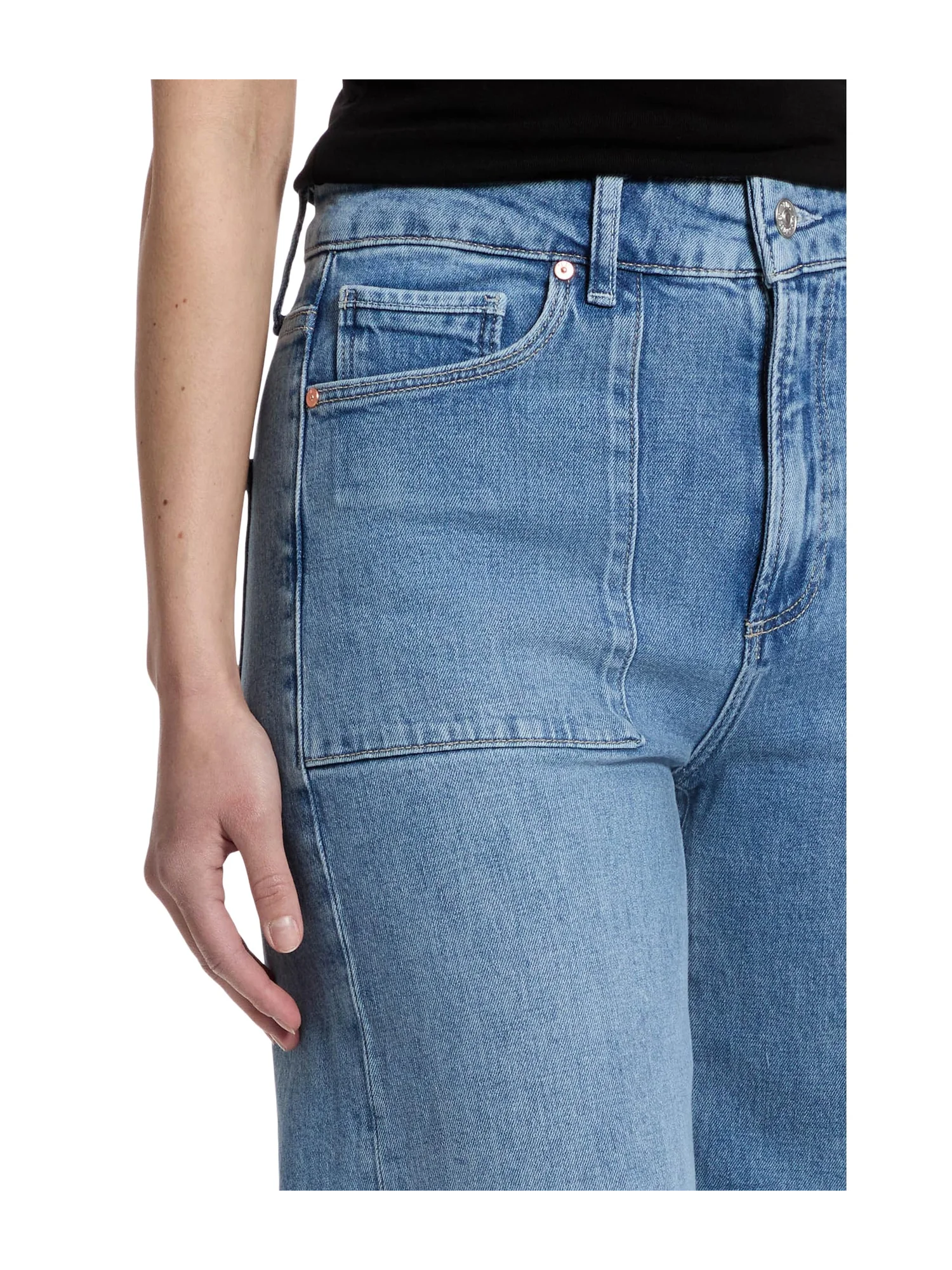 Джинсы Paige Anessa With Patch Pockets And Tab in Marlena, цвет Marlena — изображение 4 из 5