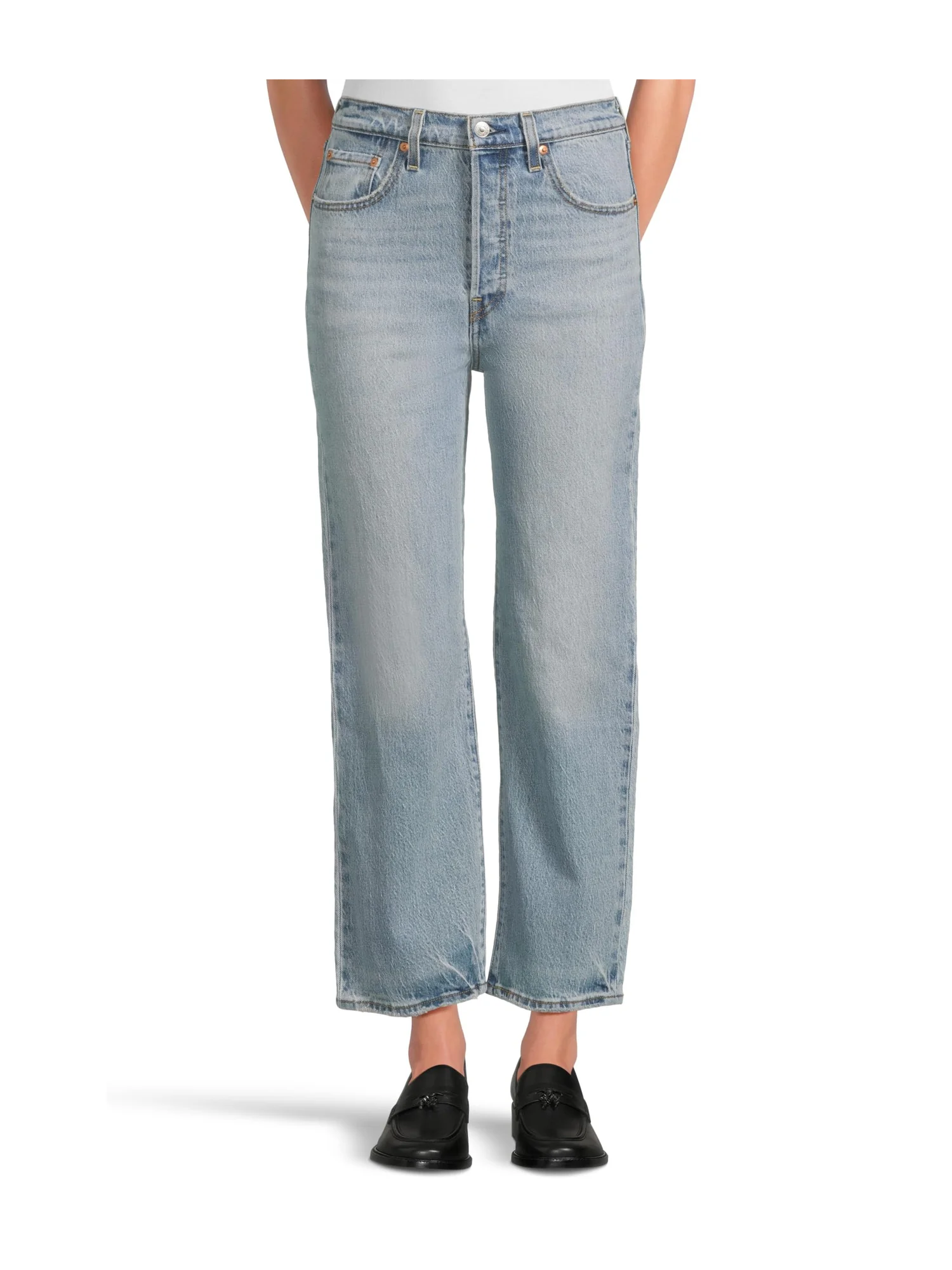 Джинсы Levi's Premium Ribcage Straight Ankle, цвет Let's Share — изображение 1 из 5