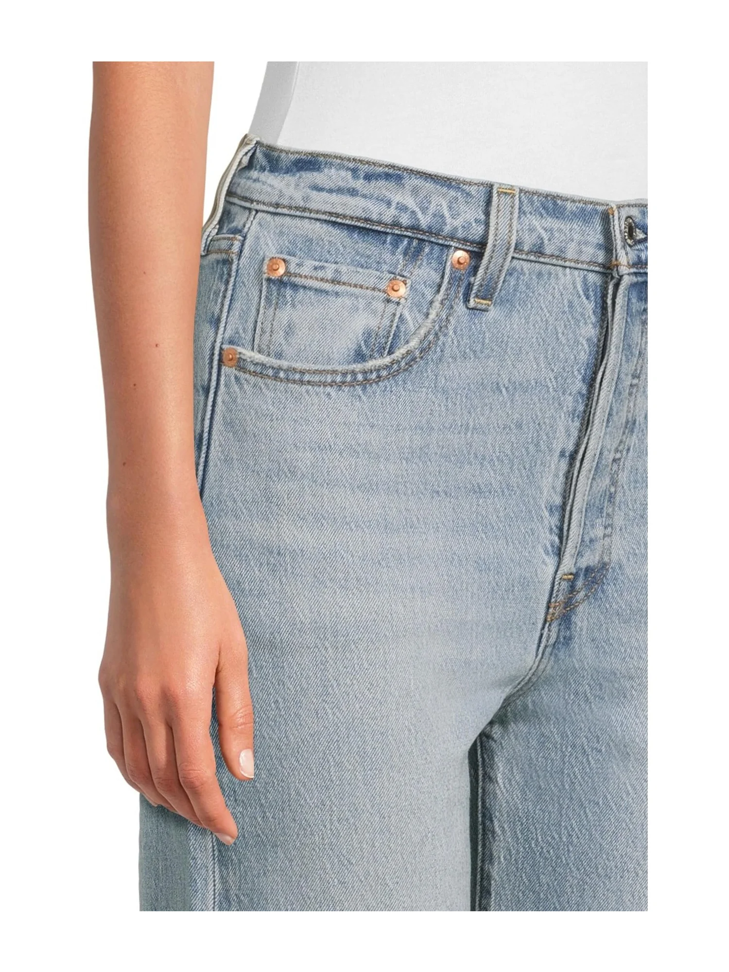 Джинсы Levi's Premium Ribcage Straight Ankle, цвет Let's Share — изображение 4 из 5
