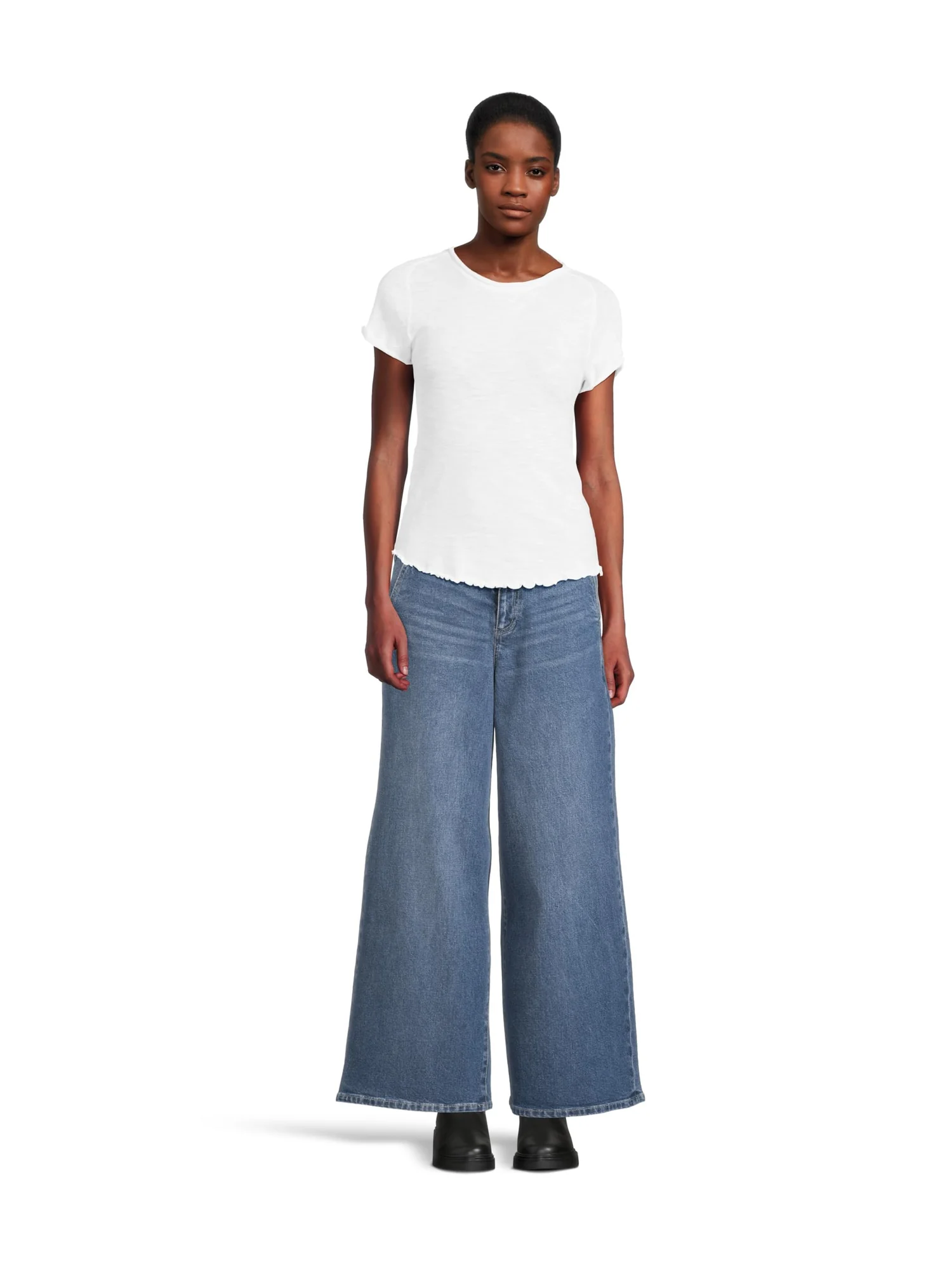 Джинсы Paige Cameron Wide Leg 31 w/ Front Yoke And Trouser Pockets in Katerina, цвет Katerina — изображение 5 из 5