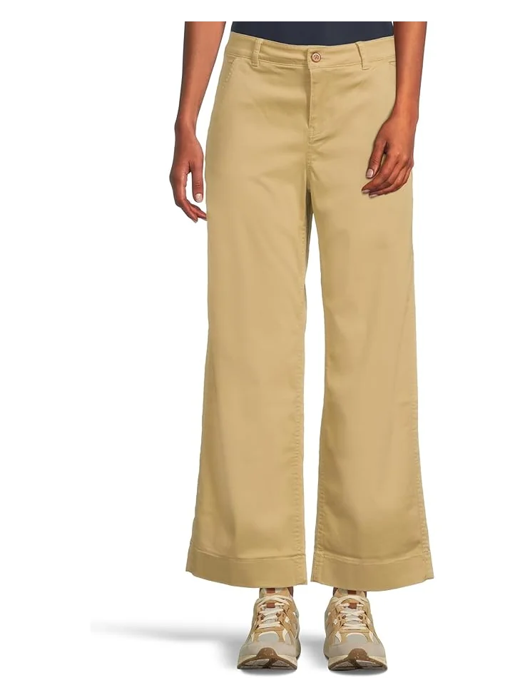 Женские брюки L.L.Bean Comfort Stretch Chino Mid-Rise Wide-Leg, Pinenut