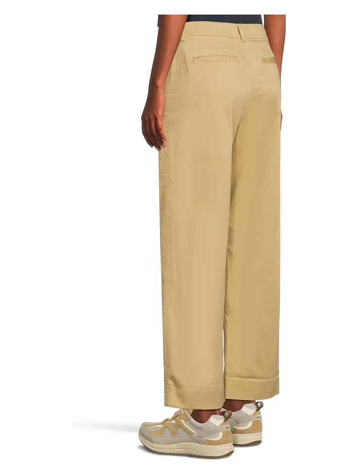Женские брюки L.L.Bean Comfort Stretch Chino Mid-Rise Wide-Leg, Pinenut — изображение 3 из 5, кедровый орех