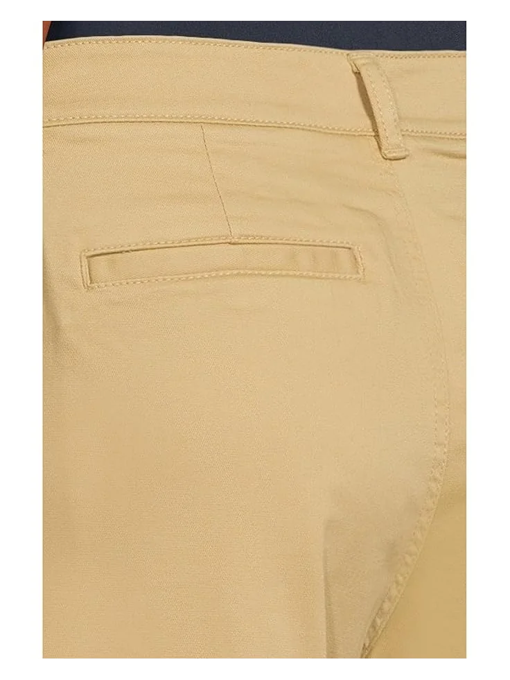 Женские брюки L.L.Bean Comfort Stretch Chino Mid-Rise Wide-Leg, Pinenut — изображение 4 из 5, кедровый орех