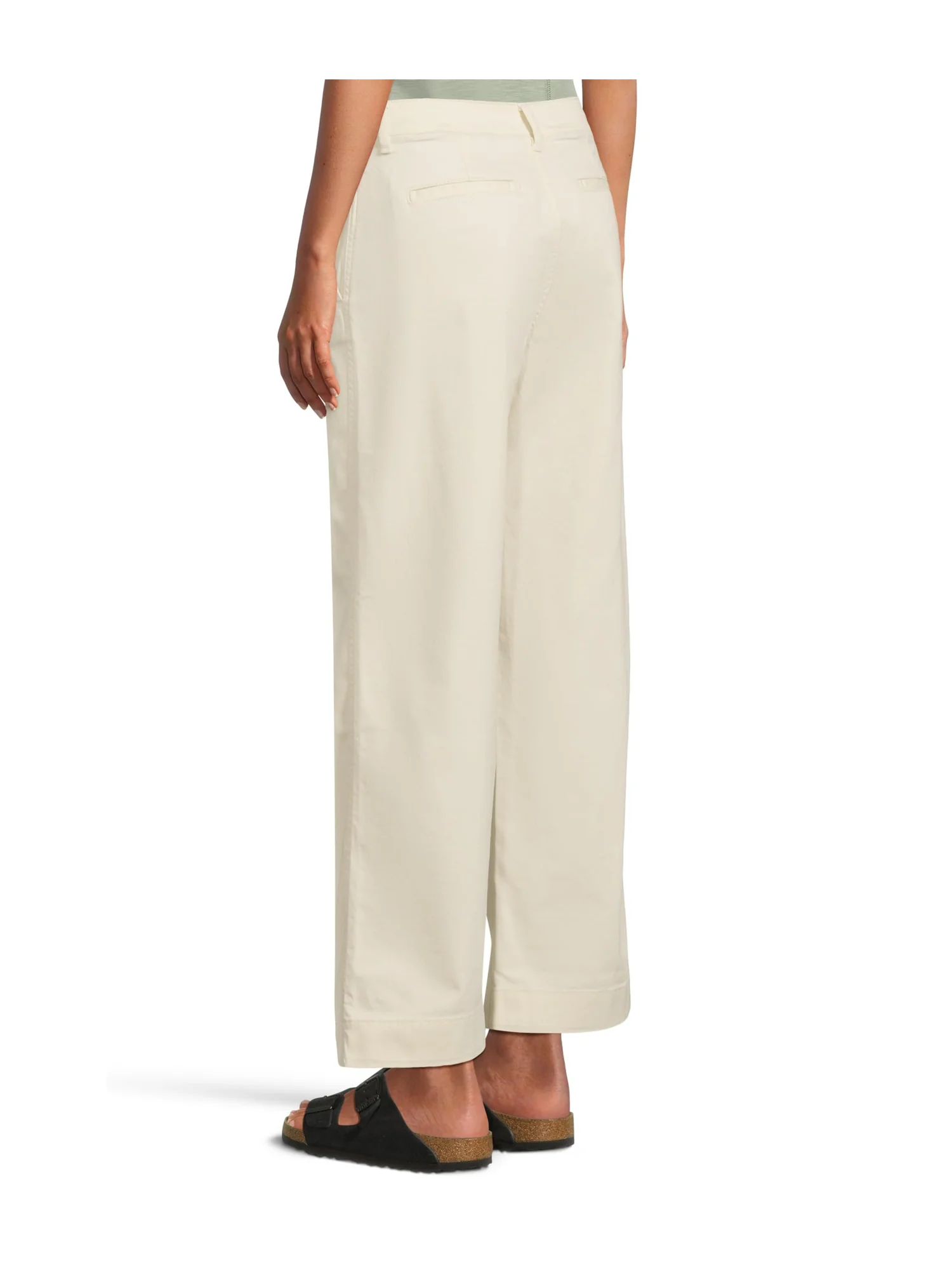 Джинсы L.L.Bean Comfort Stretch Chino Mid-Rise Wide-Leg Pants — изображение 3 из 5, серый