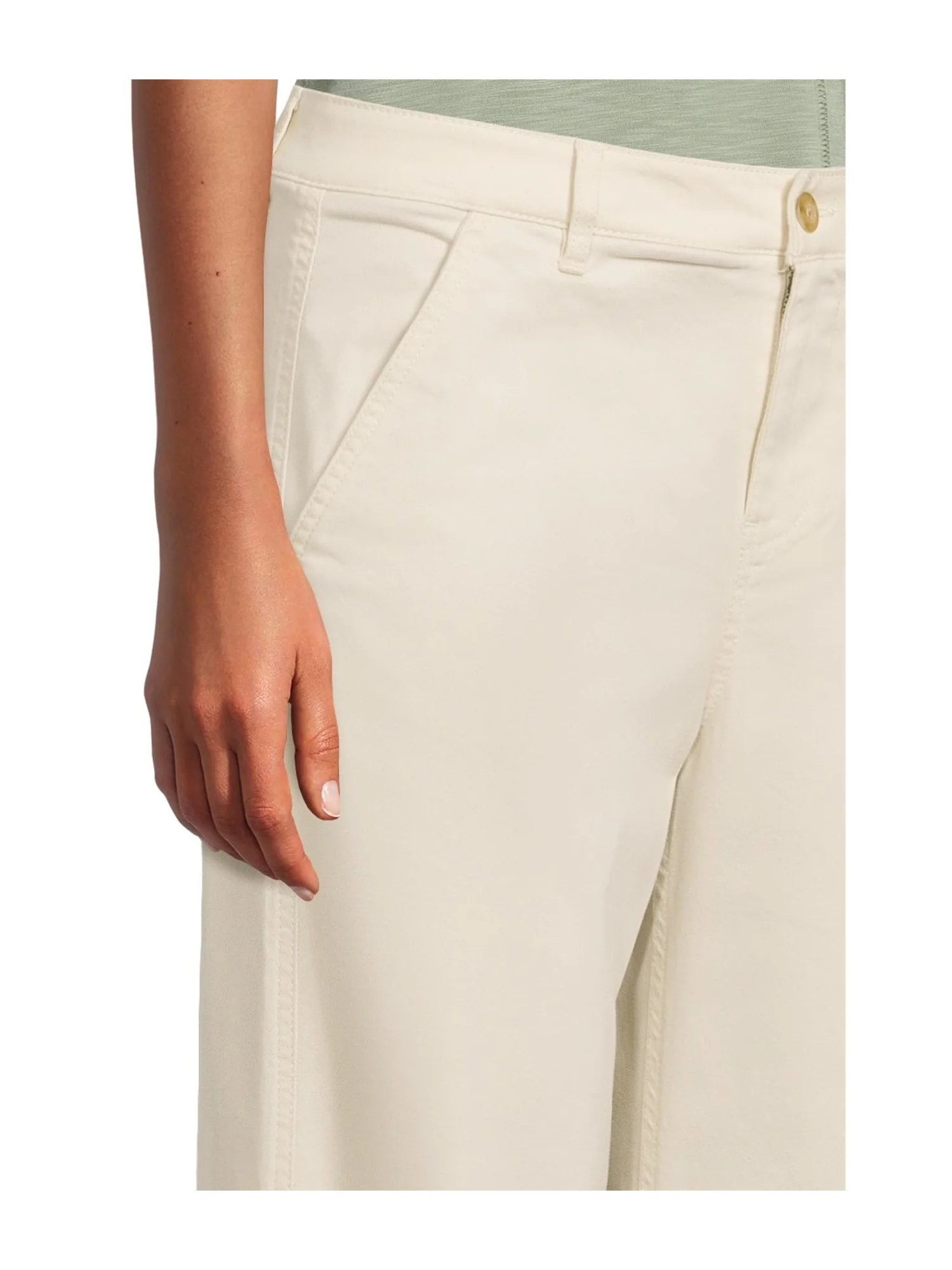 Джинсы L.L.Bean Comfort Stretch Chino Mid-Rise Wide-Leg Pants — изображение 4 из 5, серый
