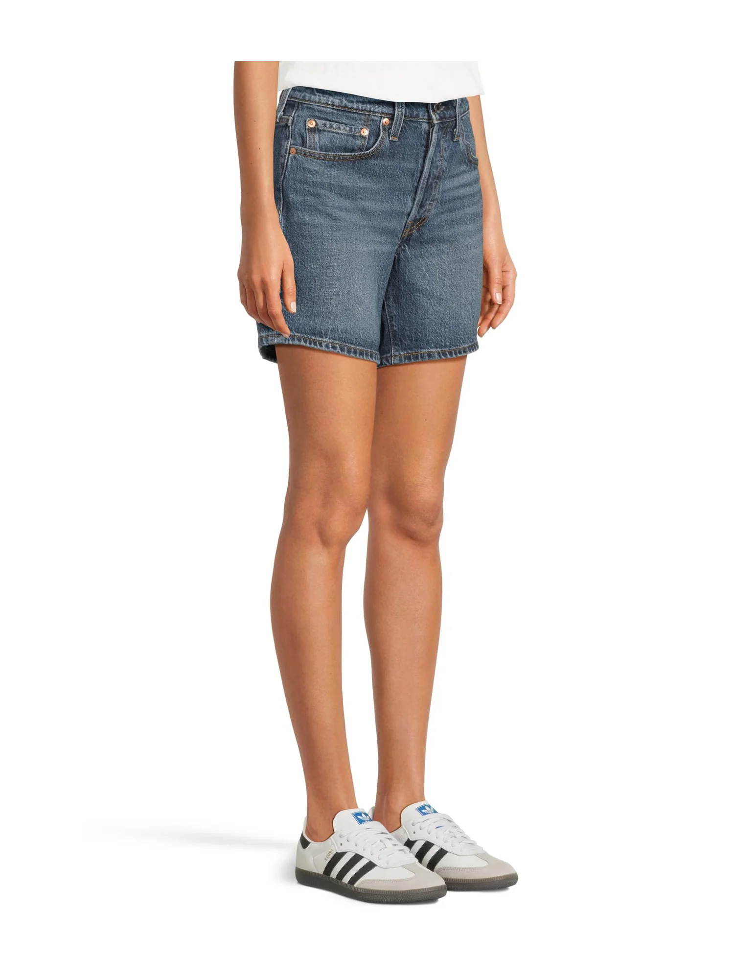 Шорты Levi's Premium 501 Mid Thigh Shorts, цвет Broken Midnight No DX — изображение 2 из 5