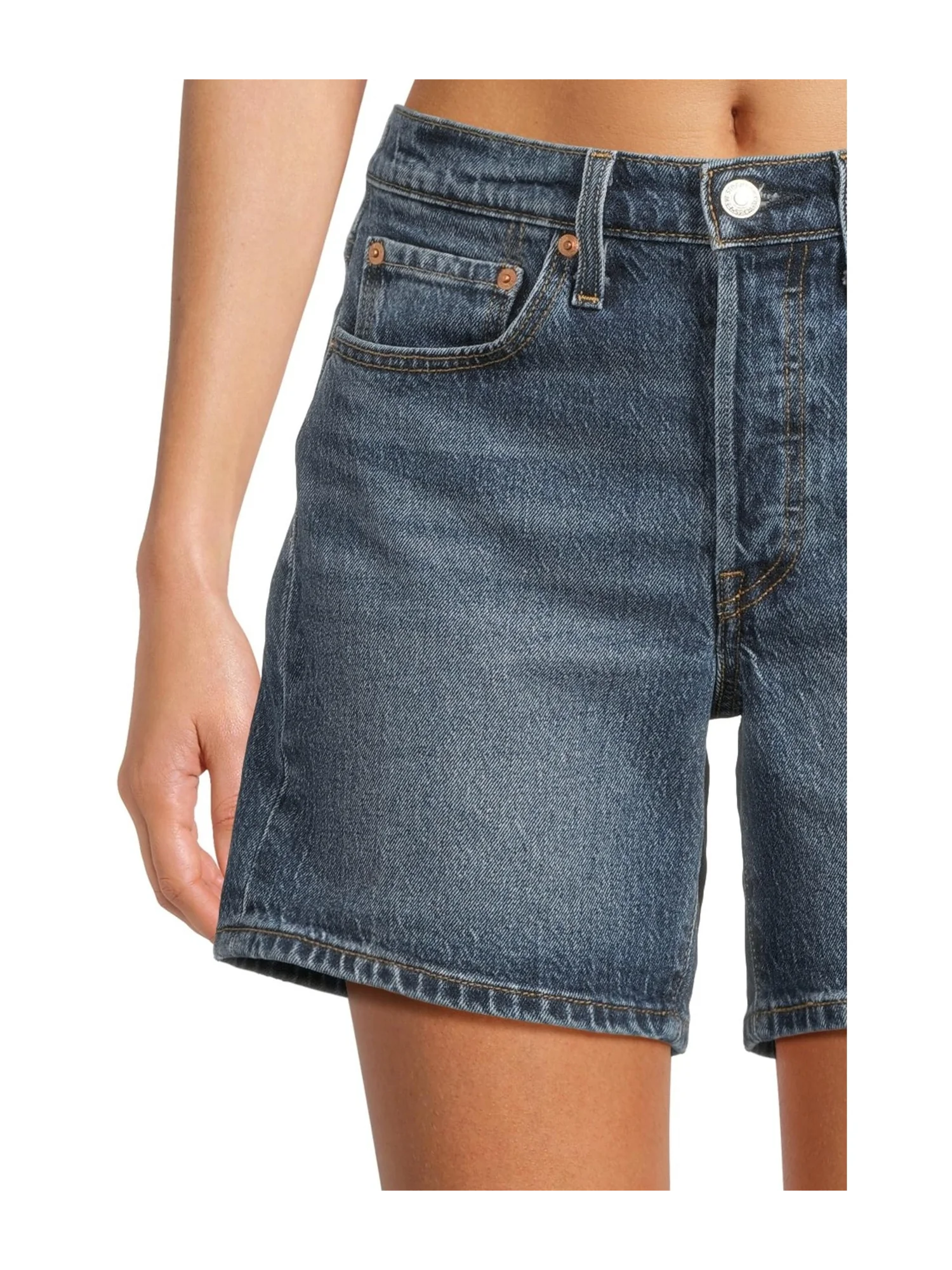 Шорты Levi's Premium 501 Mid Thigh Shorts, цвет Broken Midnight No DX — изображение 4 из 5