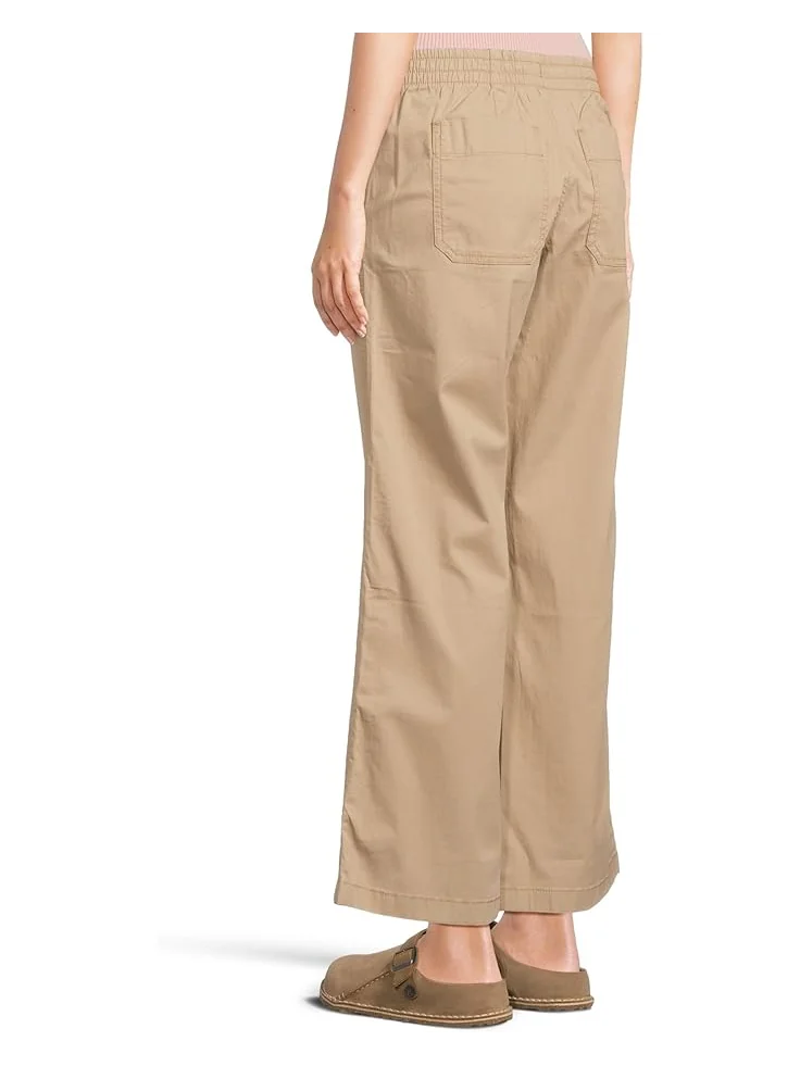 Брюки L.L.Bean Lakewashed Pull-On Wide-Leg Striped Chambray Pants — изображение 3 из 6, глубокий песочный