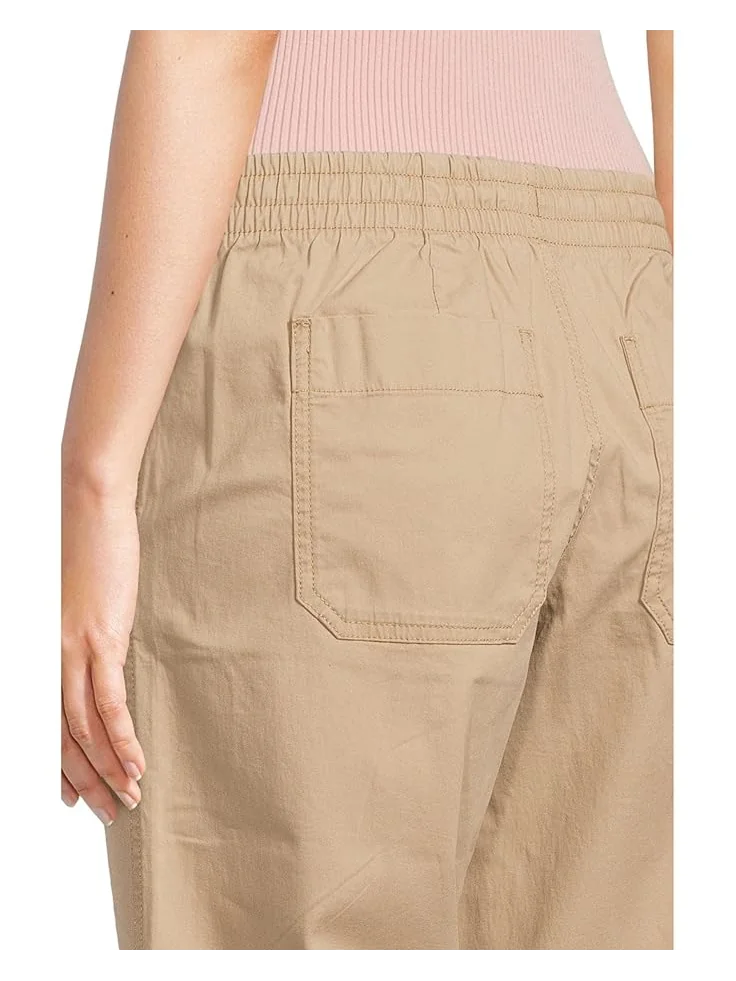 Брюки L.L.Bean Lakewashed Pull-On Wide-Leg Striped Chambray Pants — изображение 4 из 6, глубокий песочный