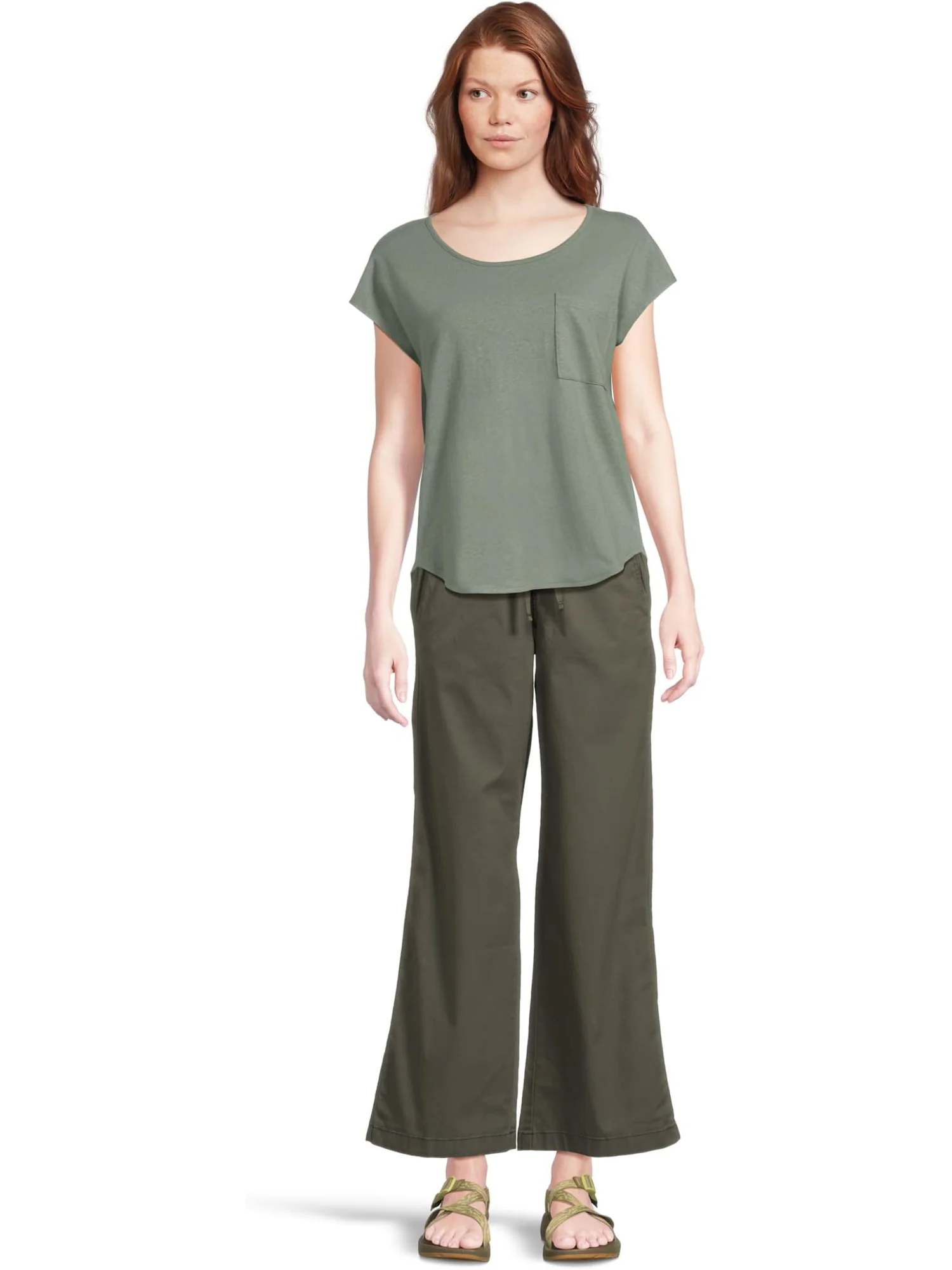 Брюки L.L.Bean Lakewashed Pull-On Wide Leg Pants — изображение 6 из 6, угольный