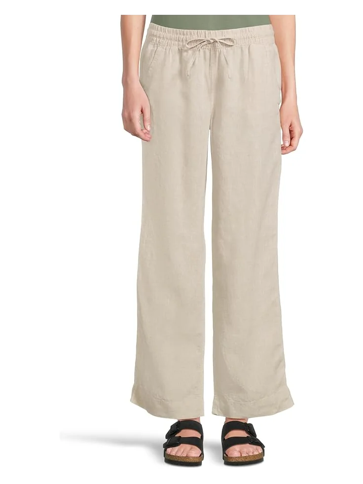 Брюки L.L.Bean Premium Linen Breezy Striped Pull-On Pants