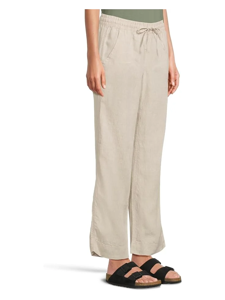 Брюки L.L.Bean Premium Linen Breezy Striped Pull-On Pants — изображение 2 из 5, овсяный