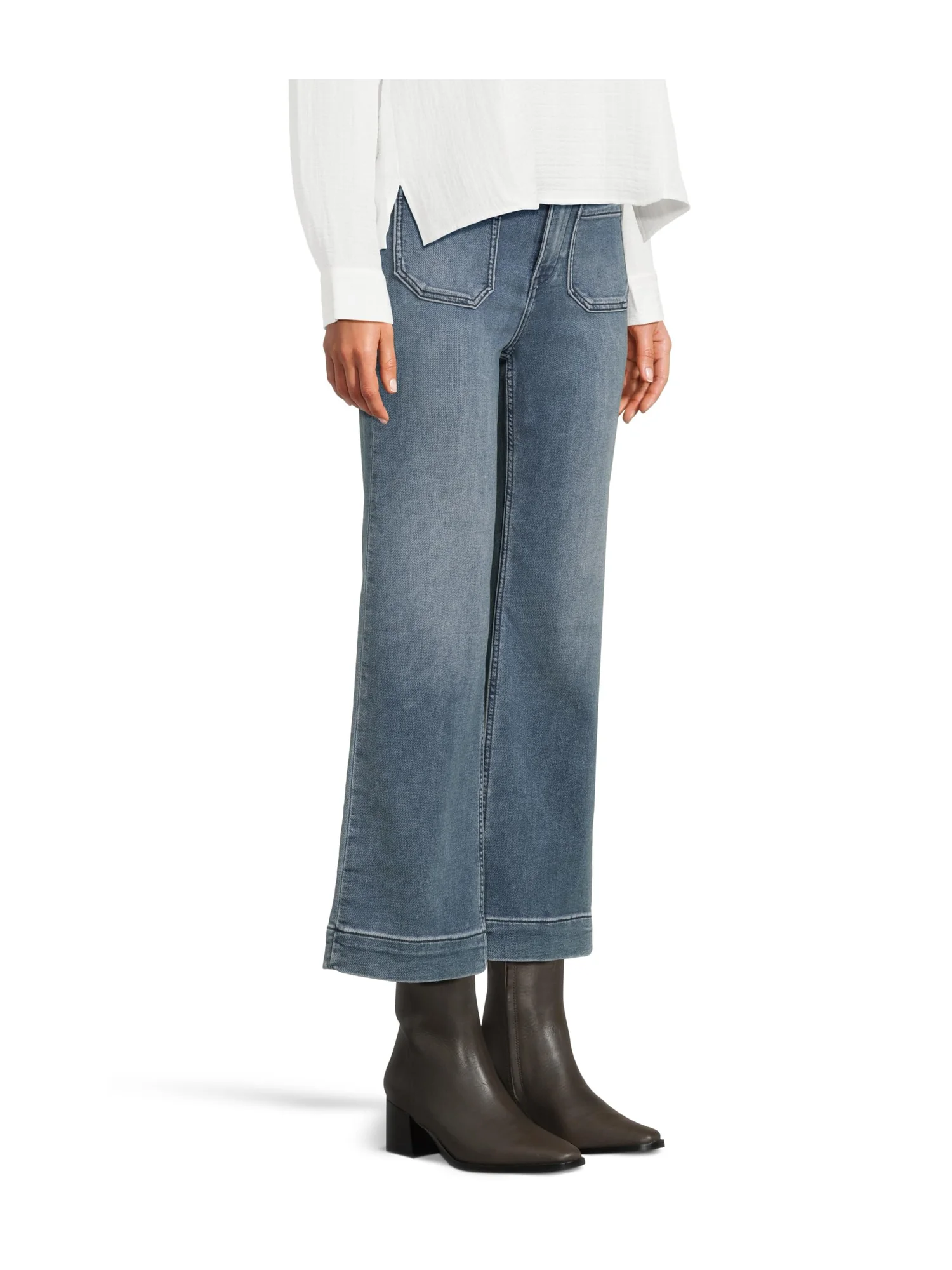 Брюки Faherty Stretch Terry Patch Pocket Ankle Pants — изображение 2 из 5, синий