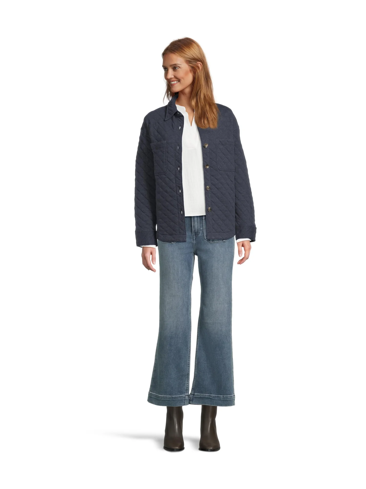 Брюки Faherty Stretch Terry Patch Pocket Ankle Pants — изображение 5 из 5, синий