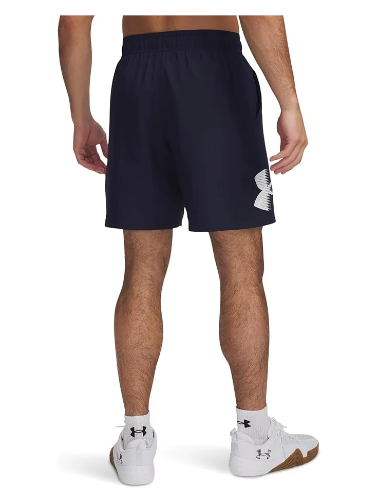 Шорты Under Armour Tech Woven Graphic Shorts — изображение 2 из 3, темно-синий/белый