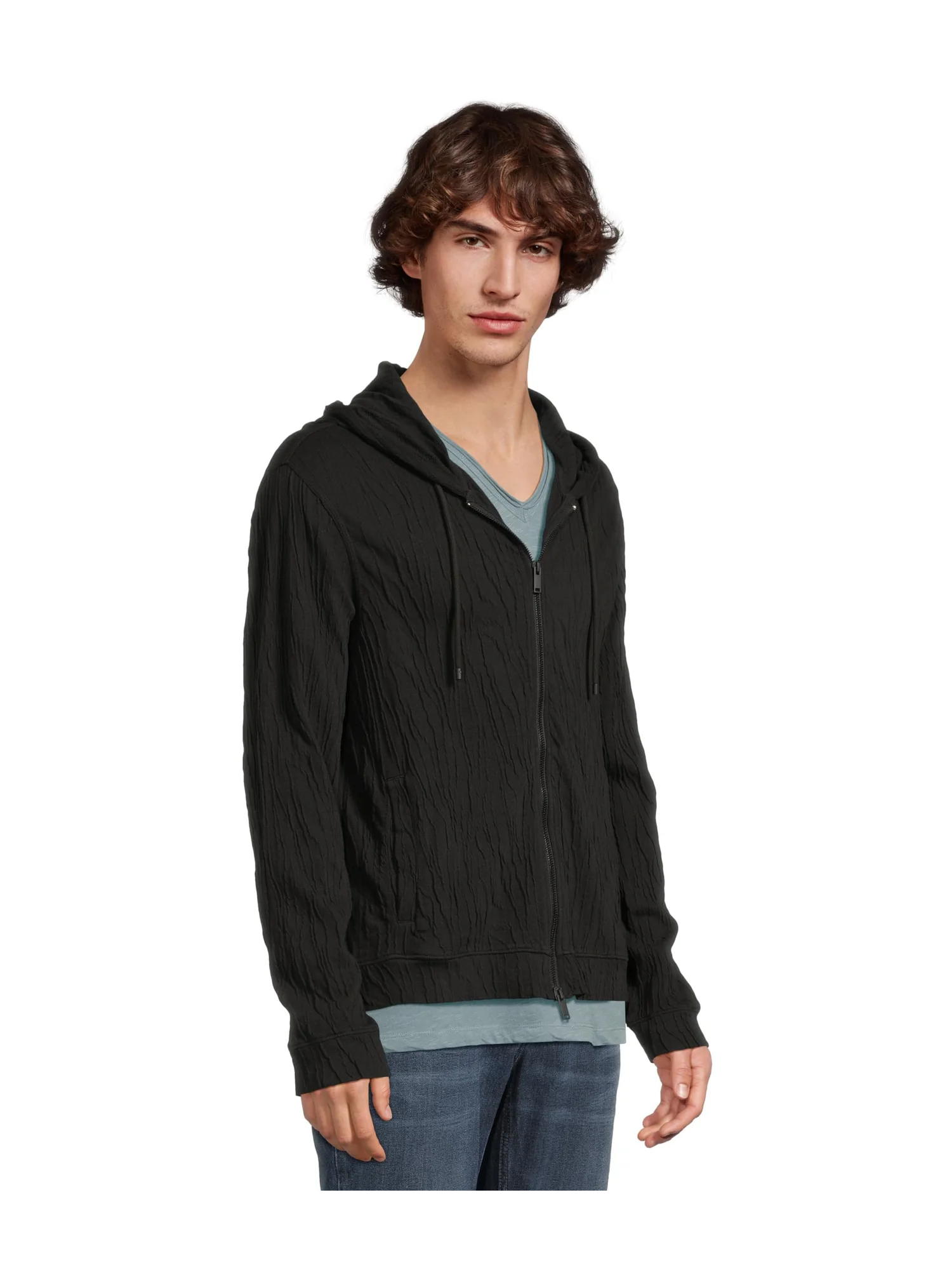 Худи John Varvatos Ihsan Zip Hoodie K6567S25 — изображение 2 из 5, черный