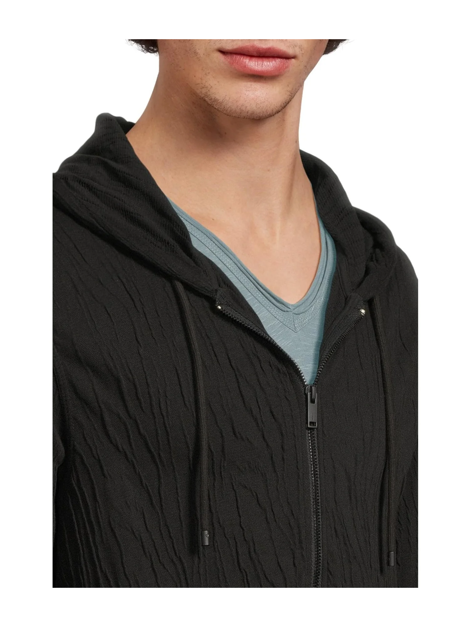 Худи John Varvatos Ihsan Zip Hoodie K6567S25 — изображение 4 из 5, черный