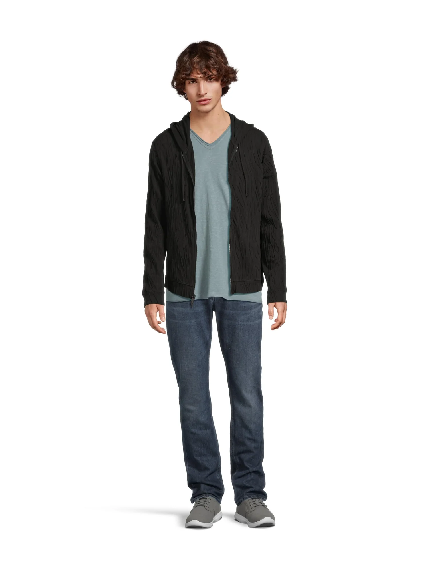 Худи John Varvatos Ihsan Zip Hoodie K6567S25 — изображение 5 из 5, черный