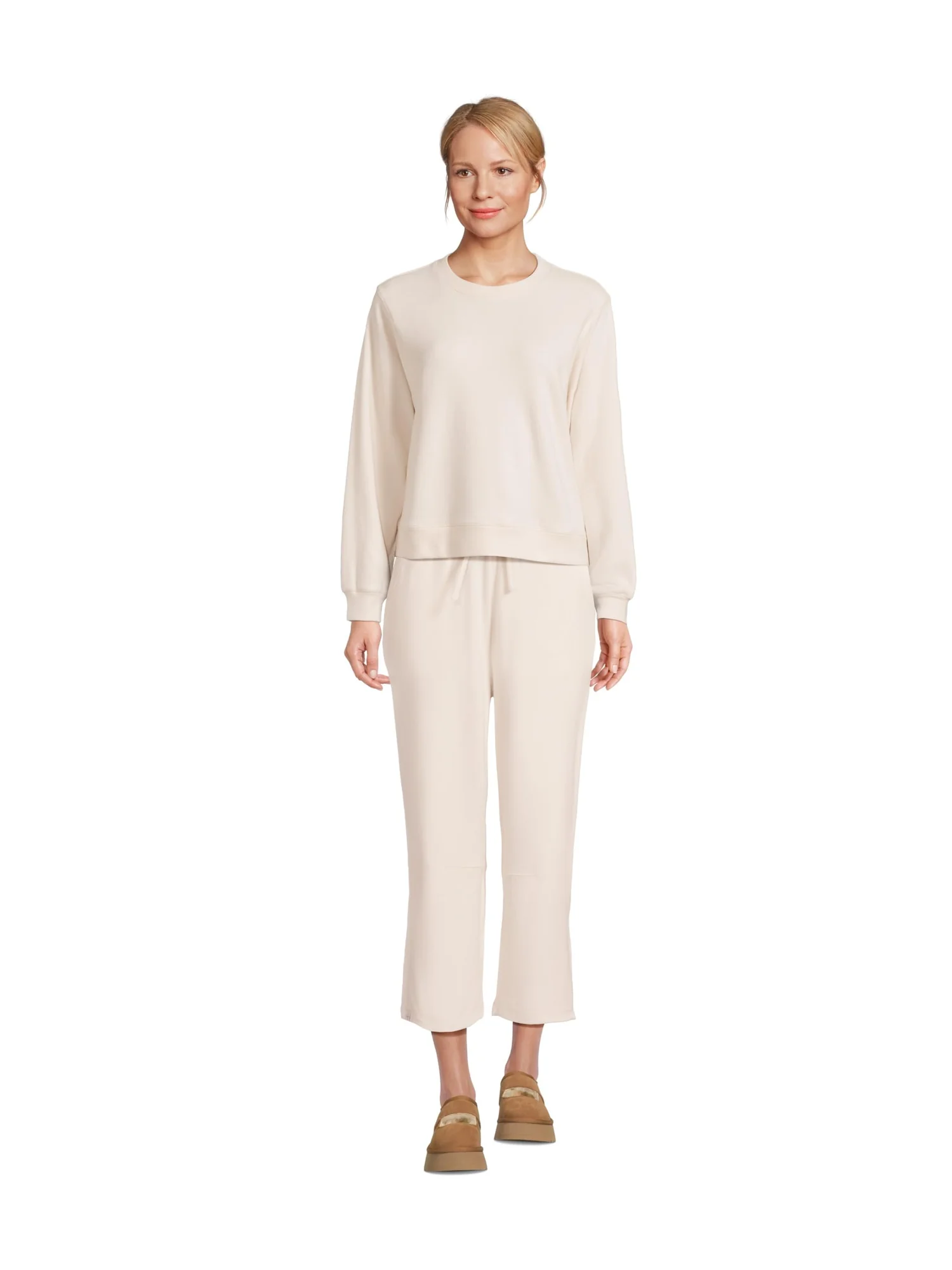 Брюки Barefoot Dreams Malibu Collection Brushed Fleece Pant — изображение 5 из 5, песочный