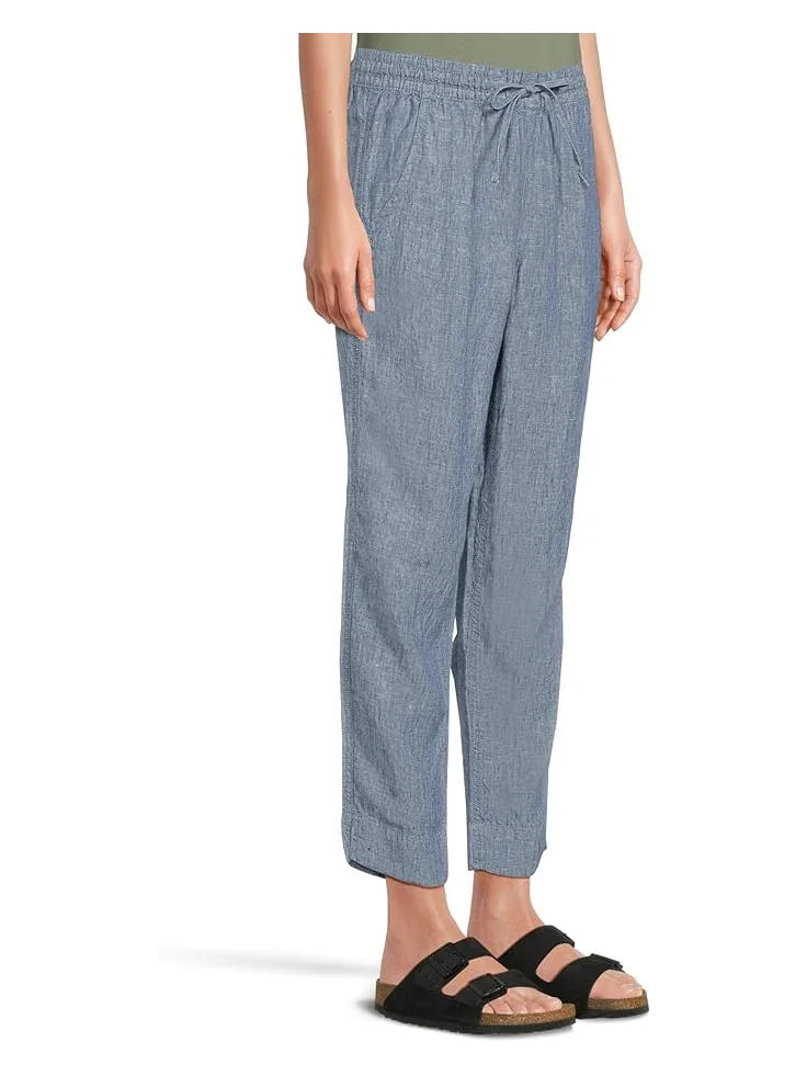 Джинсы L.L.Bean Premium Linen Breezy Pull-On Ankle Pants — изображение 2 из 5, синий