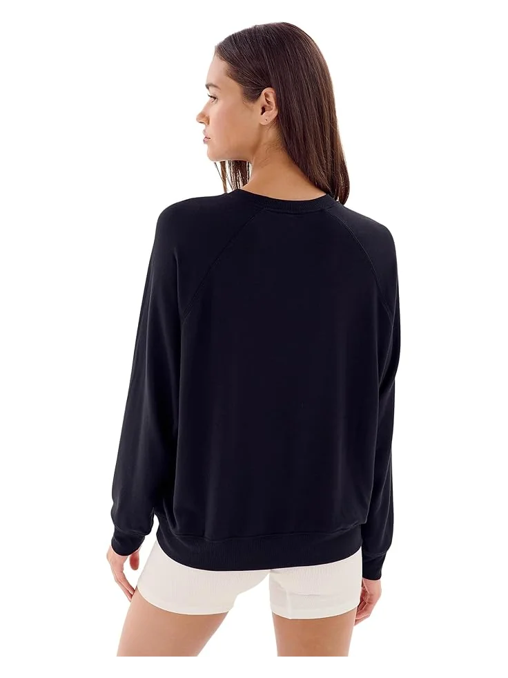 Толстовка Splits59 Andie Oversized Fleece Sweatshirt — изображение 2 из 3, черный