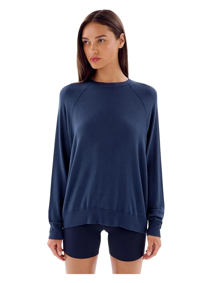 Толстовка Splits59 Andie Oversized Fleece Sweatshirt — синий