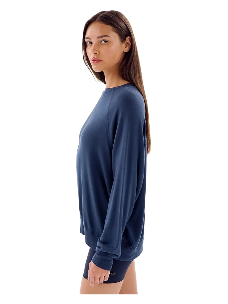 Толстовка Splits59 Andie Oversized Fleece Sweatshirt — изображение 2 из 4, синий