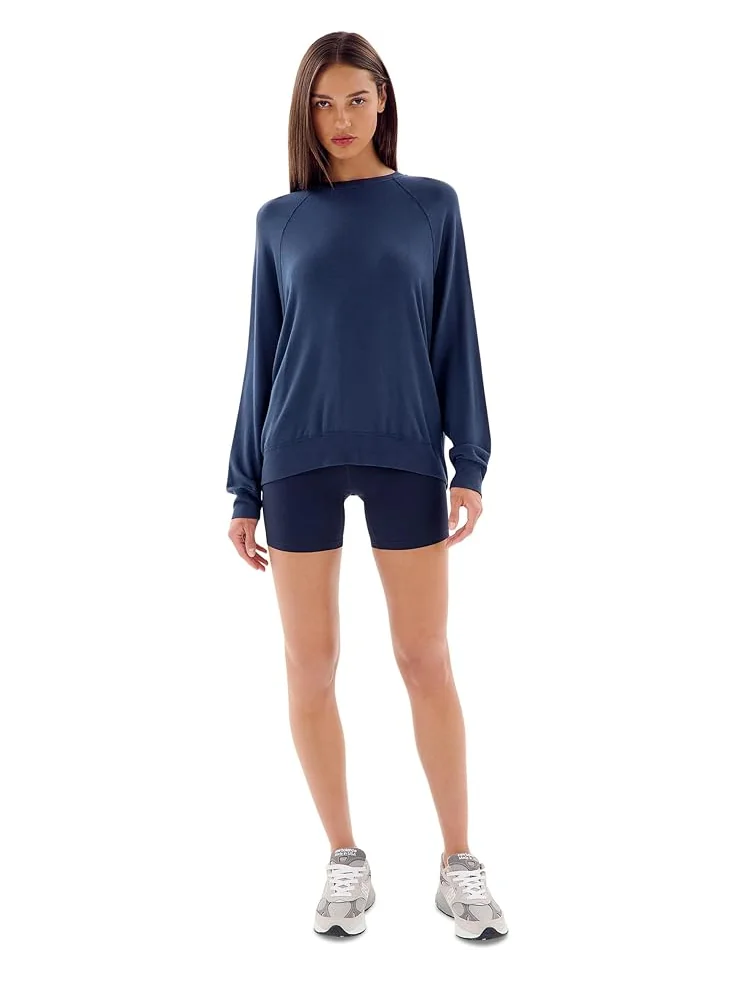 Толстовка Splits59 Andie Oversized Fleece Sweatshirt — изображение 4 из 4, синий