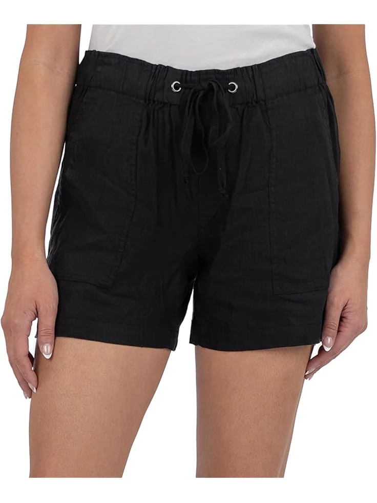 Шорты KUT from the Kloth Katana-Drawstring Shorts with Porkchop Pockets — изображение 4 из 4, черный