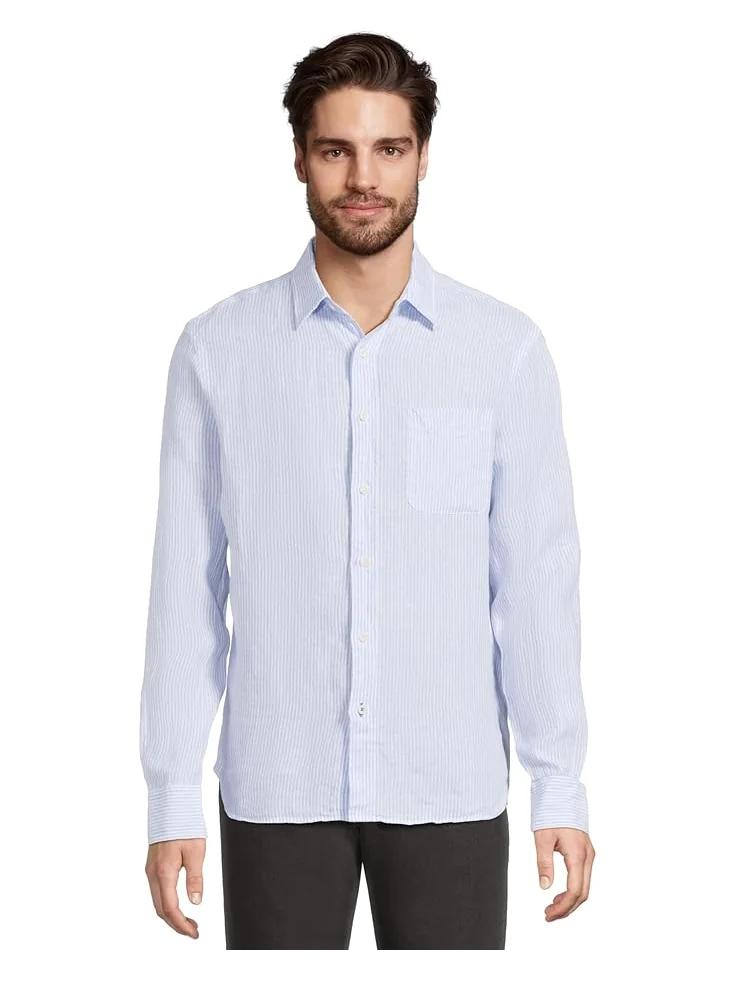 Рубашка Faherty Laguna Linen Shirt, цвет Summer Classic Stripe — изображение 1 из 5