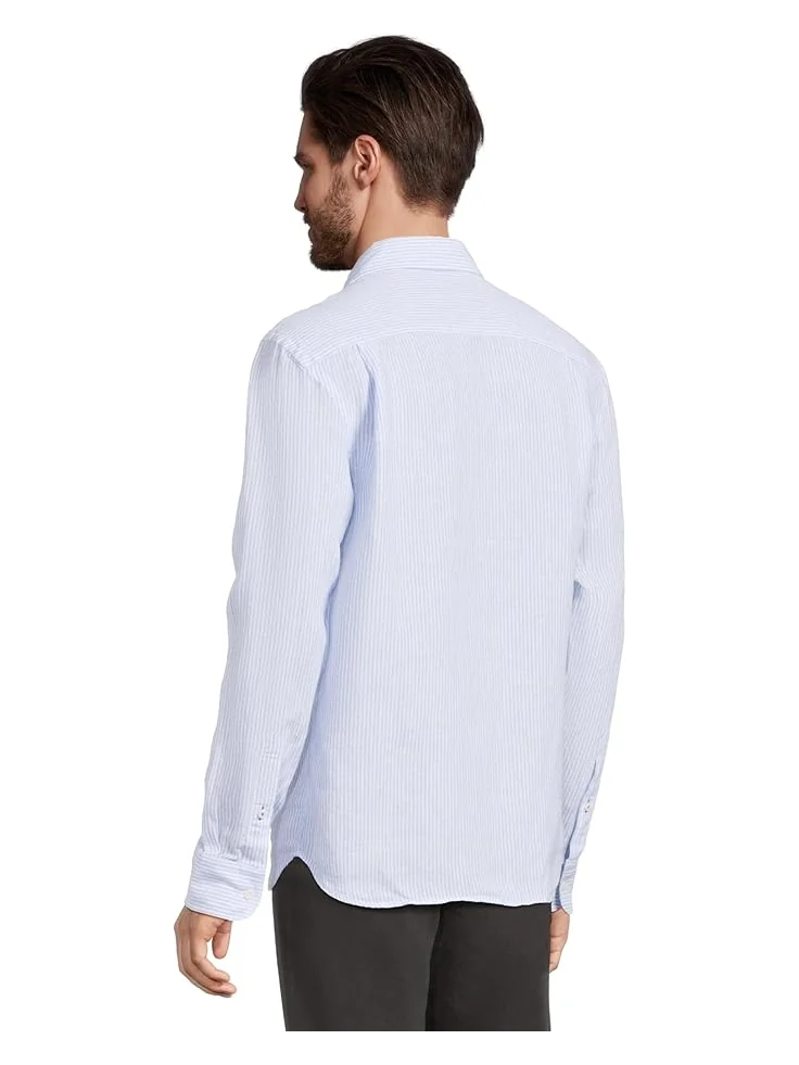 Рубашка Faherty Laguna Linen Shirt, цвет Summer Classic Stripe — изображение 3 из 5