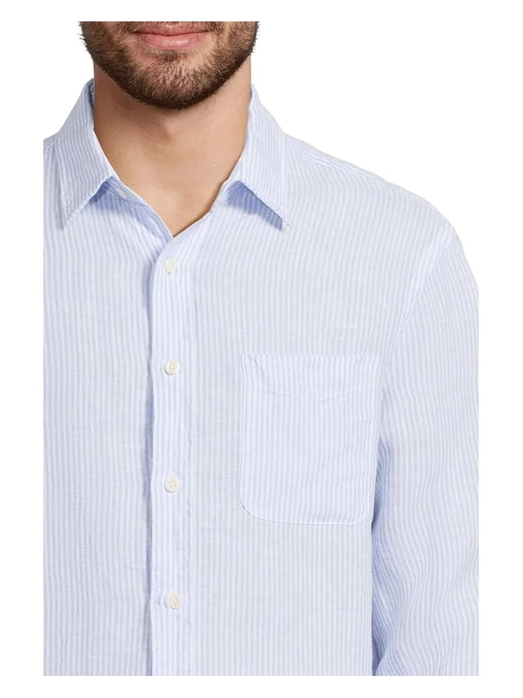 Рубашка Faherty Laguna Linen Shirt, цвет Summer Classic Stripe — изображение 4 из 5