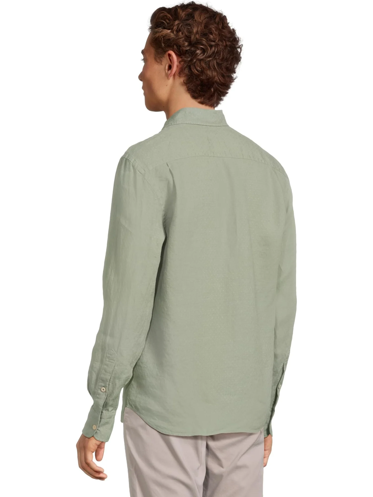 Рубашка Faherty Laguna Linen Shirt, цвет Fairfield Dobby — изображение 3 из 5