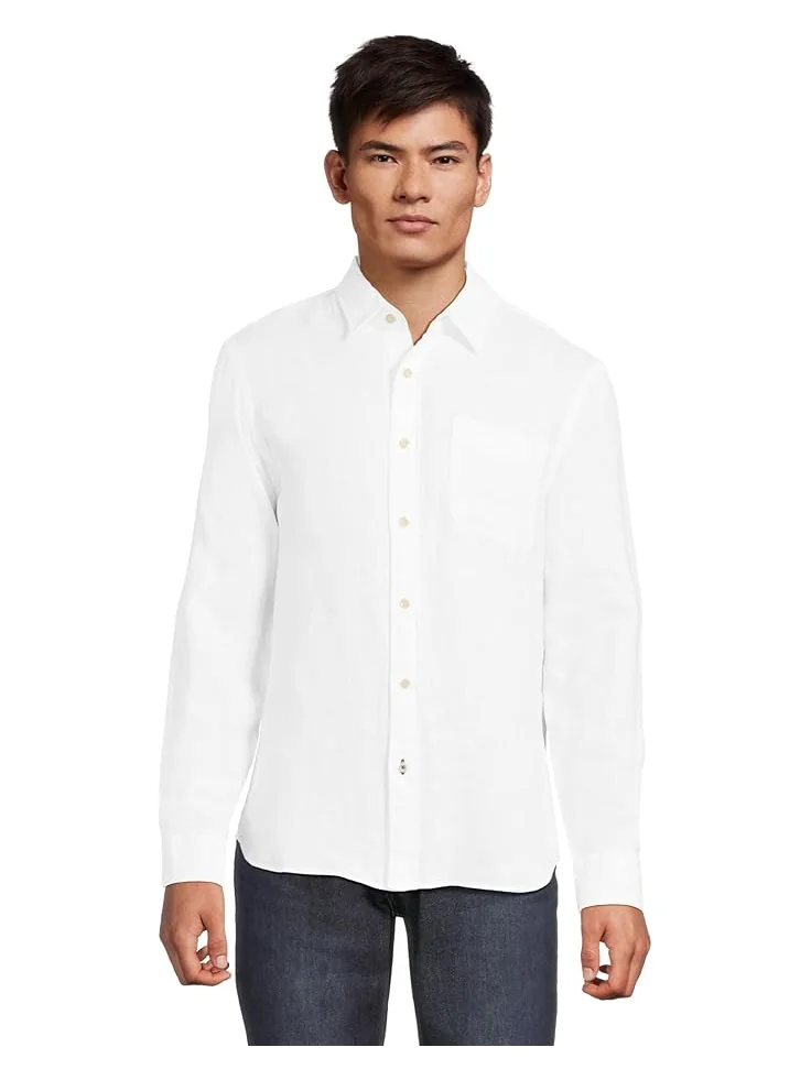 Рубашка Faherty Laguna Linen Shirt — белый