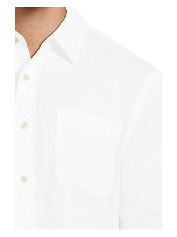 Рубашка Faherty Laguna Linen Shirt — изображение 4 из 5, белый