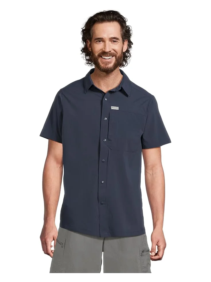 Рубашка Columbia Sage Peak Woven Short Sleeve Shirt — изображение 1 из 5, темно-синий