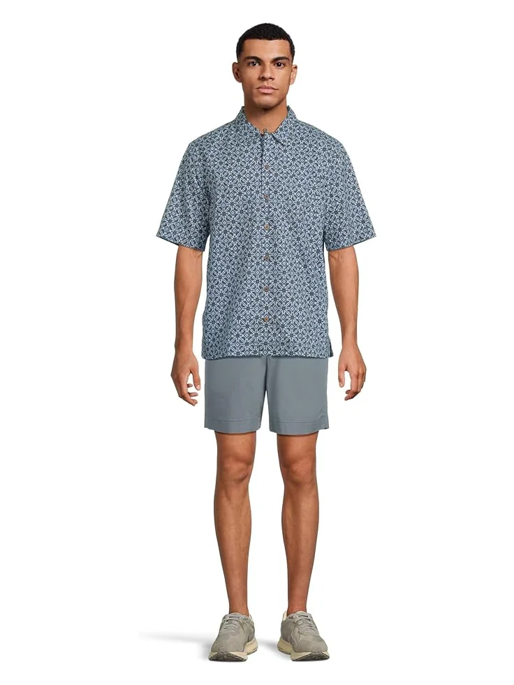 Рубашка L.L.Bean Tropics Shirt Short Sleeve Traditional Fit Print Shirt, цвет Mariner Geo — изображение 5 из 5