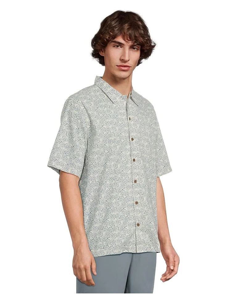 Рубашка L.L.Bean Tropics Shirt Short Sleeve Traditional Fit Print Shirt — изображение 2 из 5, синий