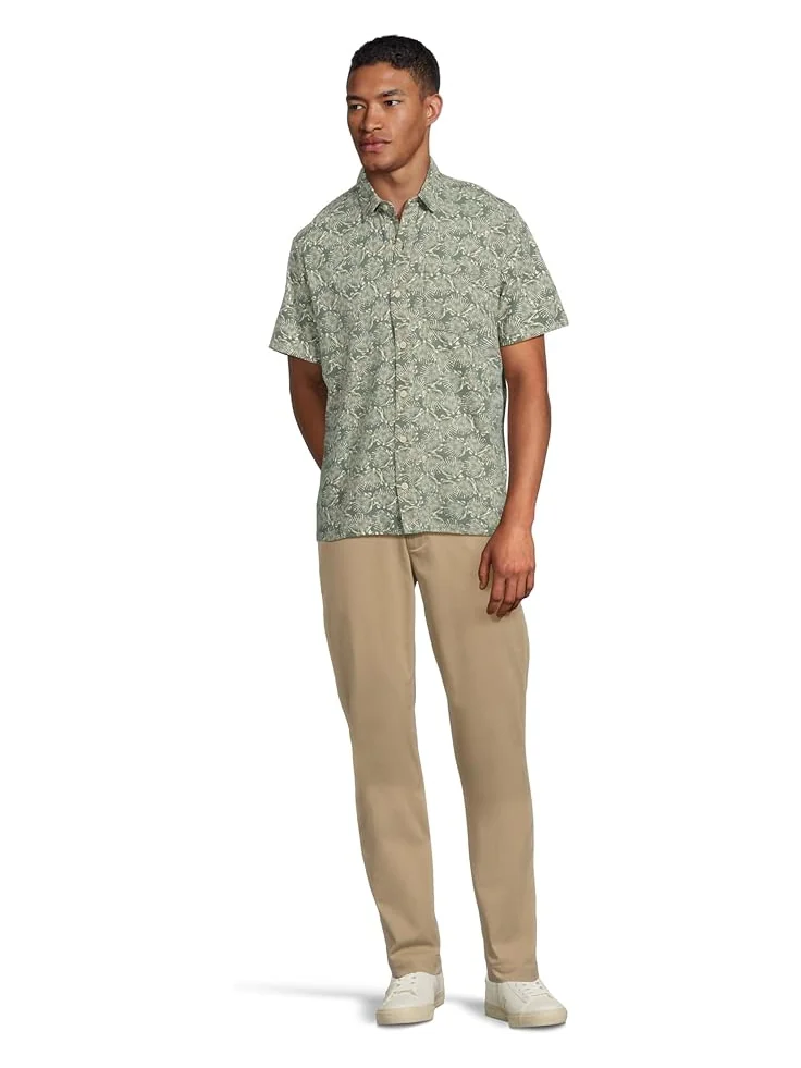 Рубашка L.L.Bean Lakewashed Performance Button Front Shirt Short Sleeve Traditional Fit Print — изображение 5 из 5, зеленый