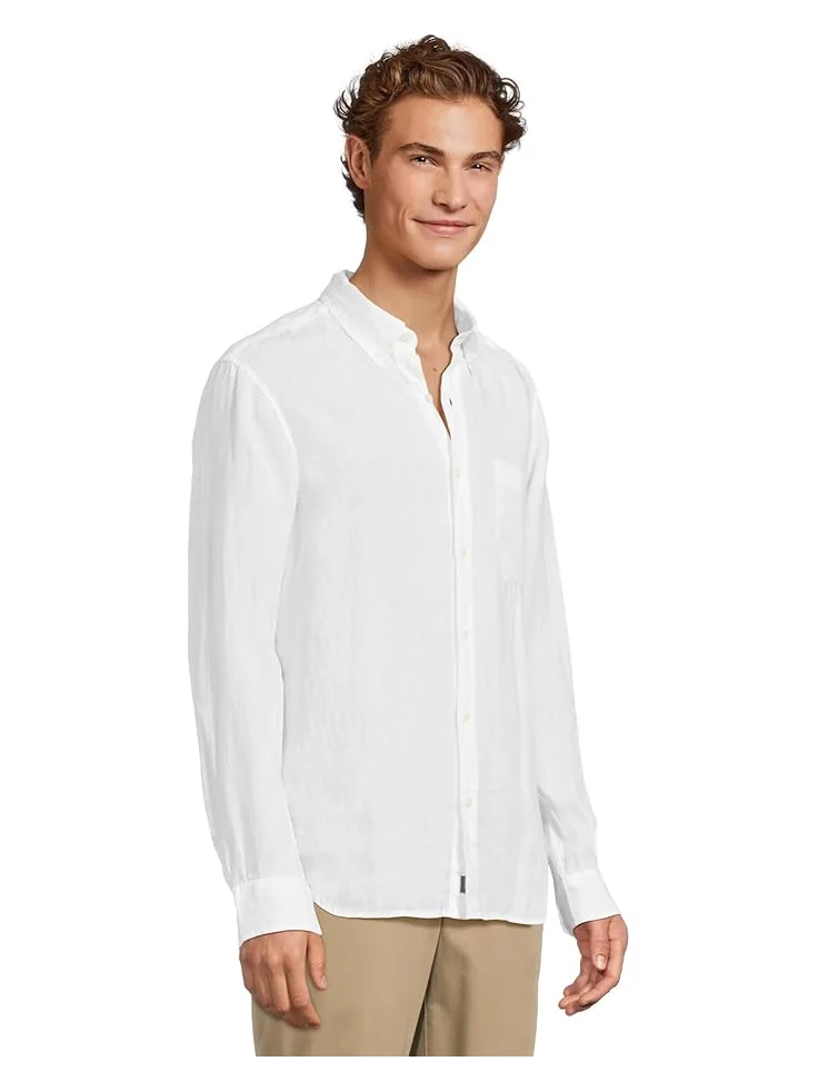 Рубашка Vineyard Vines Surfside Solid Linen Shirt — изображение 2 из 5, белый
