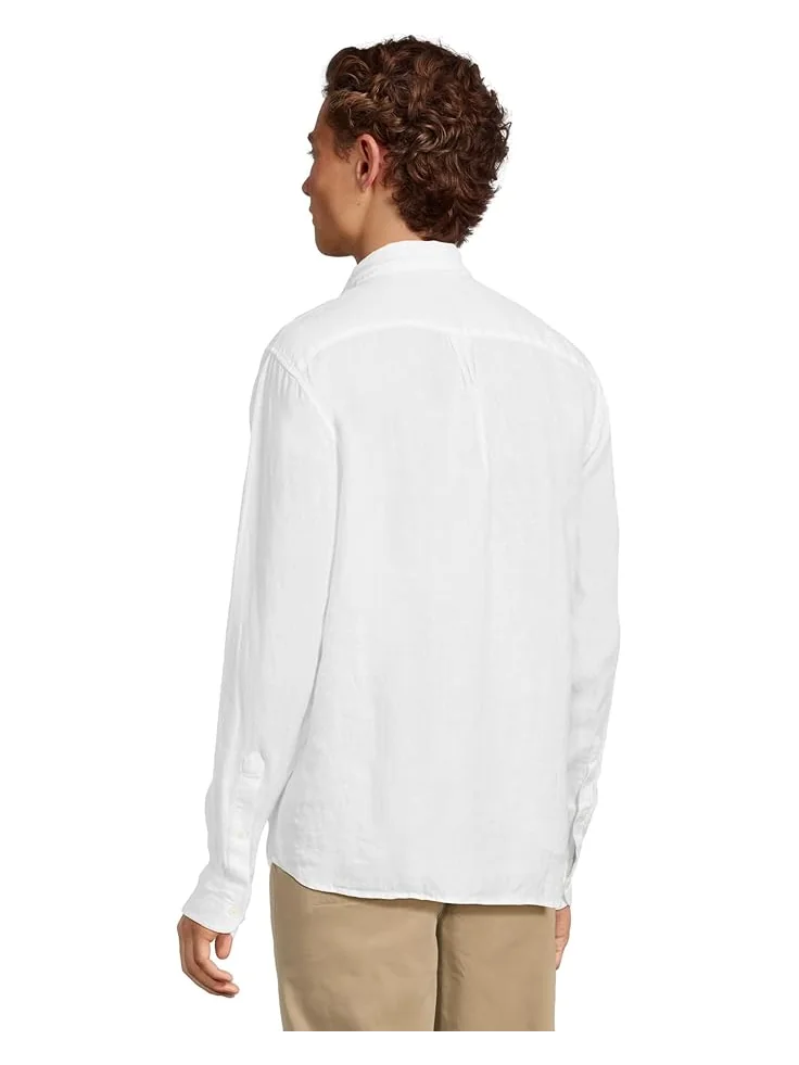 Рубашка Vineyard Vines Surfside Solid Linen Shirt — изображение 3 из 5, белый