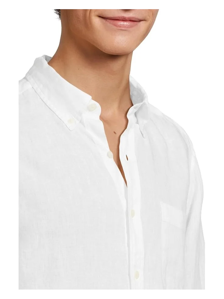 Рубашка Vineyard Vines Surfside Solid Linen Shirt — изображение 4 из 5, белый