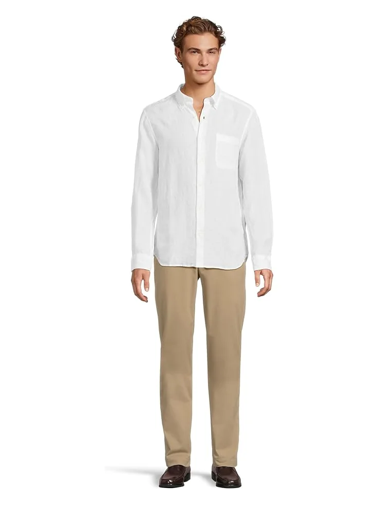 Рубашка Vineyard Vines Surfside Solid Linen Shirt — изображение 5 из 5, белый