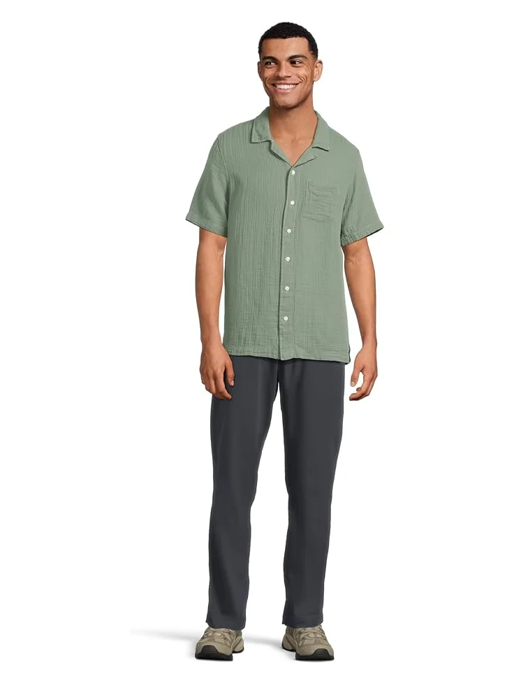 Рубашка L.L.Bean Vacationland Gauze Shirt Short Sleeve, Slightly Fitted — изображение 5 из 5, зеленый