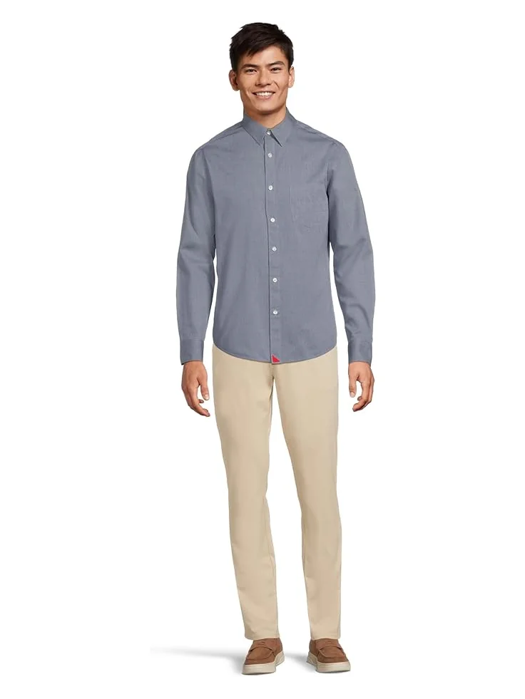 Рубашка UNTUCKit Wrinkle Free Pio Cesare Shirt — изображение 5 из 5, темно-синий