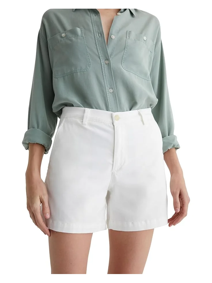Шорты AG Jeans Jude Mid Rise Chino Shorts — изображение 4 из 6, бежевый