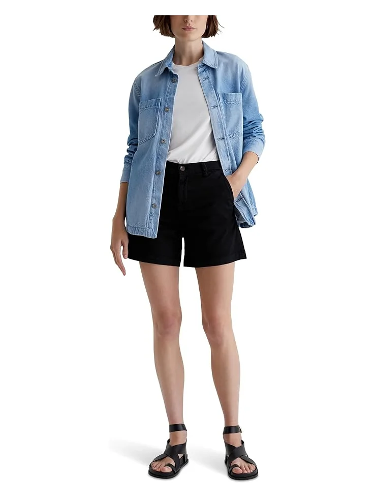 Шорты AG Jeans Jude Mid Rise Chino Shorts — изображение 5 из 5, черный