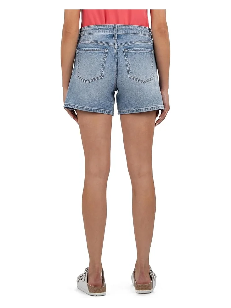 Шорты KUT from the Kloth Jane High Rise Long Short With Regular Hem, цвет Peaceful with Medium Base Wash — изображение 2 из 3