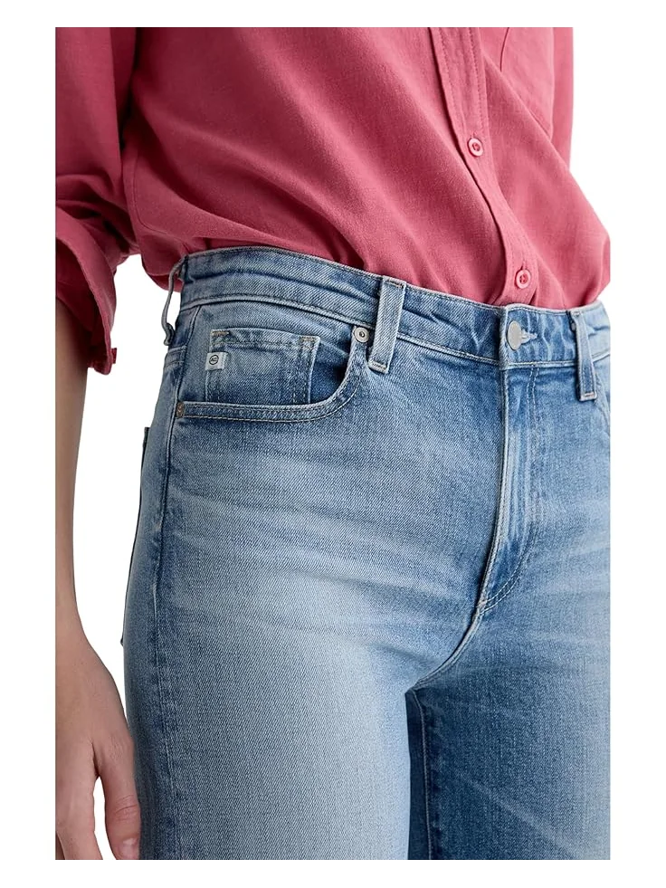 Джинсы AG Jeans Saige Mid-Rise Wide Leg in Helios, цвет Helios — изображение 4 из 6